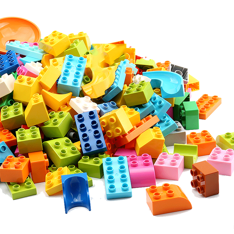 费乐（FEELO）大颗粒拼装积木一斤装节日礼物儿童玩具500g基础颗粒1645-1