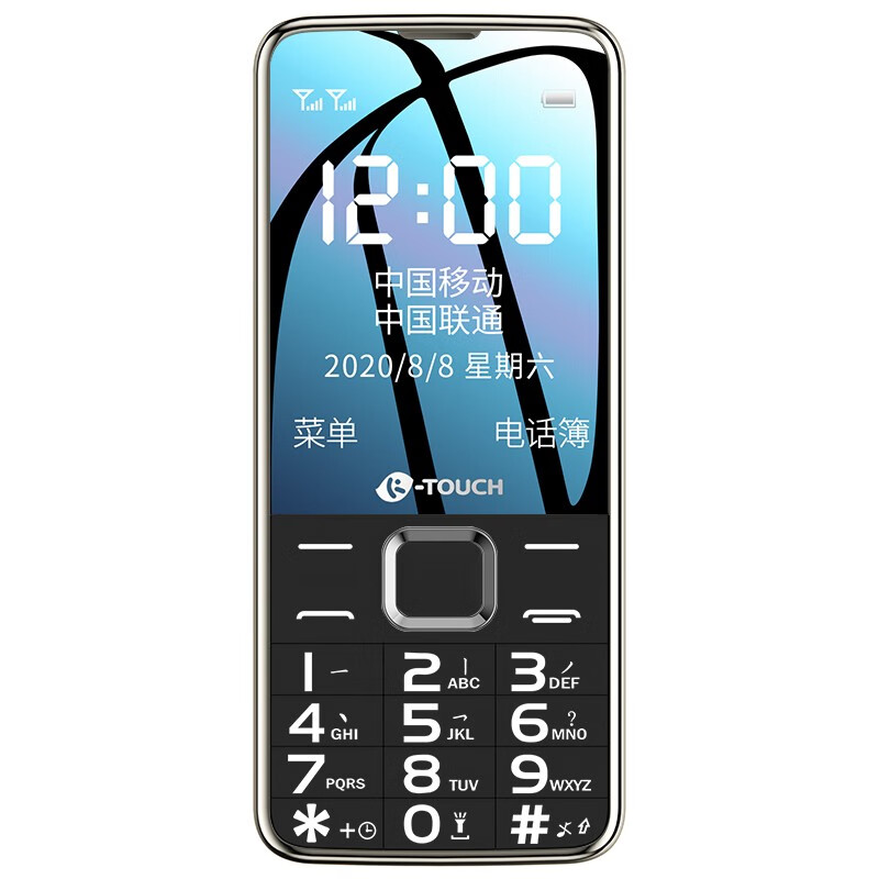 天语（K-Touch）T2 老人手机语音播报移动2G直板按键大字大声大屏超长待机老年学生备用功能手机 黑色