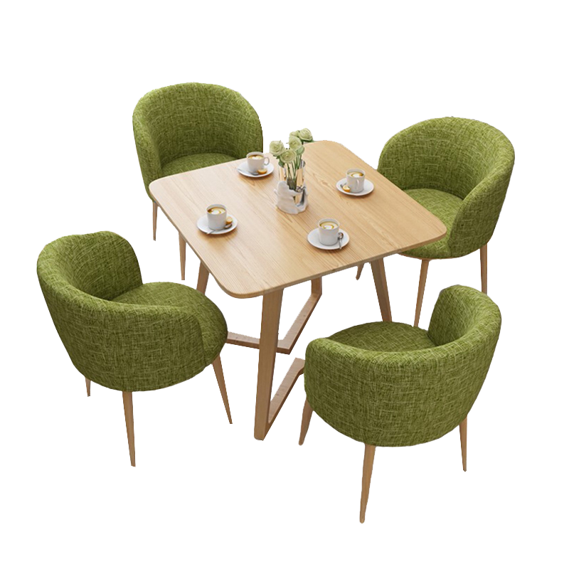 锡田 会议桌 洽谈桌椅组合 商务接待会议桌奶茶店餐桌正方形桌子 订制色板一块