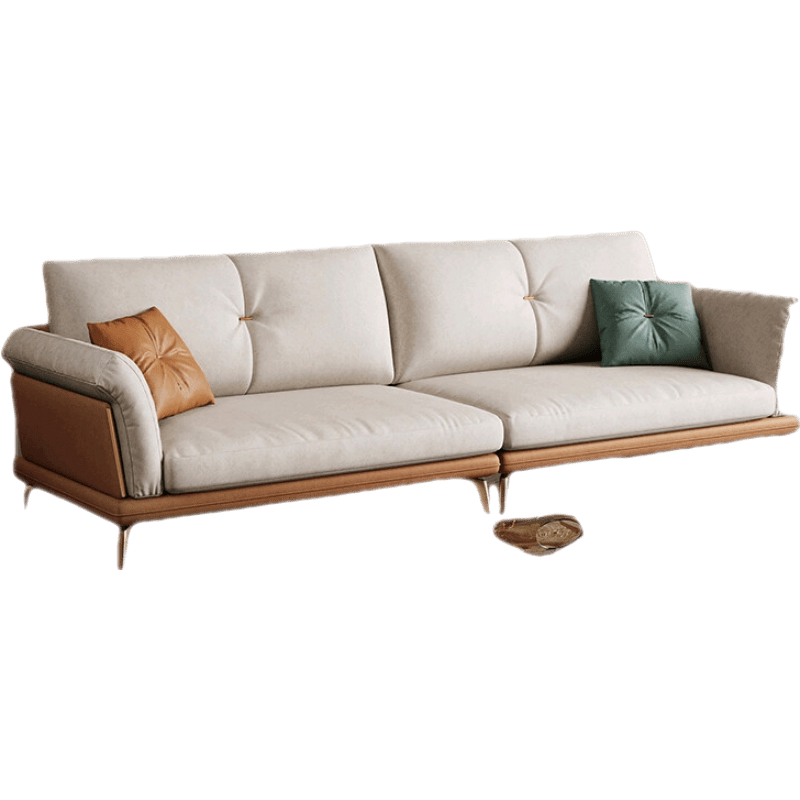 【七夕礼遇季】简奢表情 轻奢科技布艺沙发小户型简约现代意式双人三人位北欧直排客厅 【三防科技布+羽绒靠包+乳胶座包】双人位1.8米 免洗三防科技布+升级实木内框架