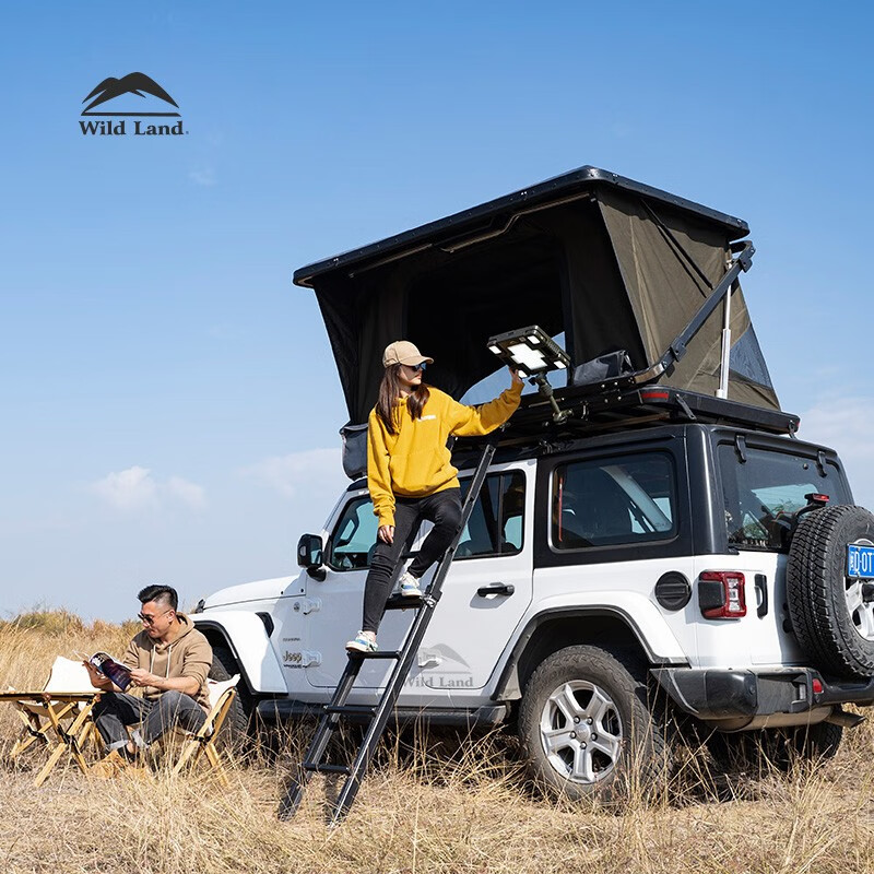 wild land)精舍硬壳遥控全自动车顶帐篷户外露营防风防雨保暖帐篷车载