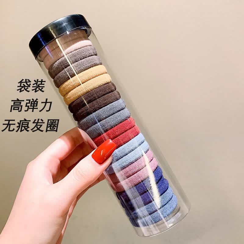 诗莱寇20根发圈女扎头发高弹力无接缝皮筋成人加粗发绳绑发简约头绳 莫兰迪20根袋装怎么看?