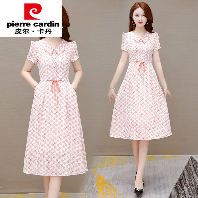皮尔卡丹(pierre cardin)轻奢高档靓衣佰女装连衣裙高端奢华贵夫人