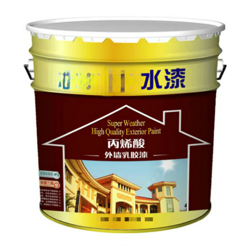 哩嗹啰嗹丙烯酸外墙乳胶漆涂料室外彩色油漆别墅耐候墙面漆 白 0-1l