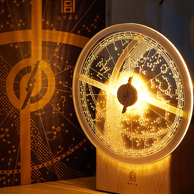 少府故宫锦鲤纸雕灯3diy手工制作博物馆光影古风小夜灯生日礼物送女友