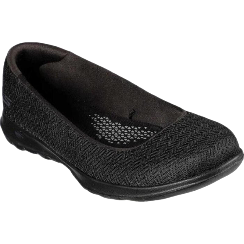 SKECHERS 斯凯奇女士船鞋瓢鞋懒人鞋一脚蹬防滑缓震舒适透气886960 Black/Black 10