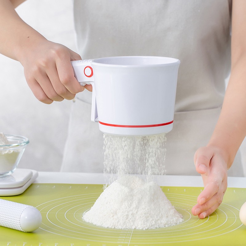 日本进口cakeland面粉筛手持筛粉器半自动筛子筛网烘焙工具漏网面粉