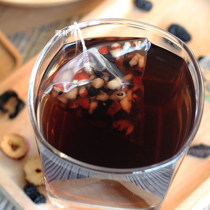 五黑黄精桑葚茶黑豆黑芝麻养生可搭配乌黑产品使用