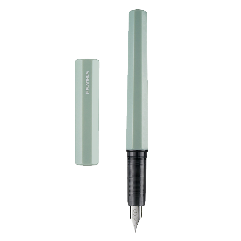 白金（PLATINUM）钢笔小流星学生练字书写笔升级02极细字 蜜瓜绿