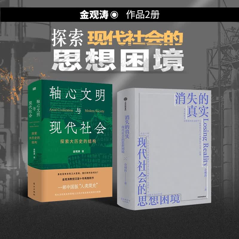包邮 消失的真实+轴心文明与现代社会 金观涛作品2册 探索大历史的结构 中信书店