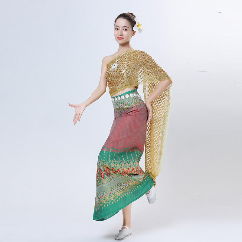 傣族服装女傣族套装 泰国风情泼p水节服装影楼摄影傣族盛装女装2022年