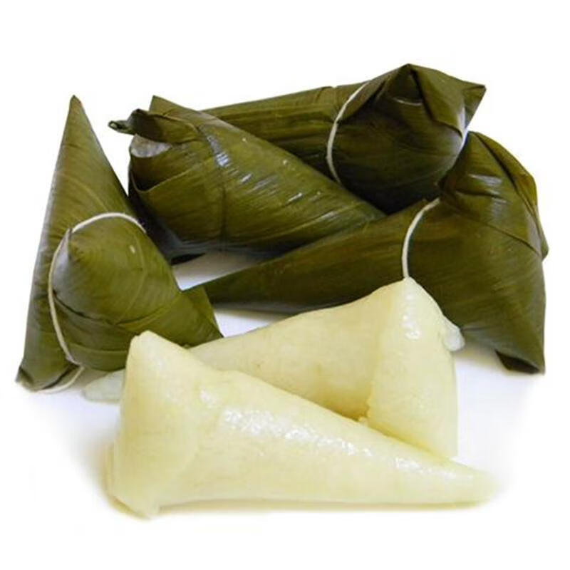 茗老汉白米原味粽子纯糯米粽子农家手工制作无馅新鲜清水粽子 1000克