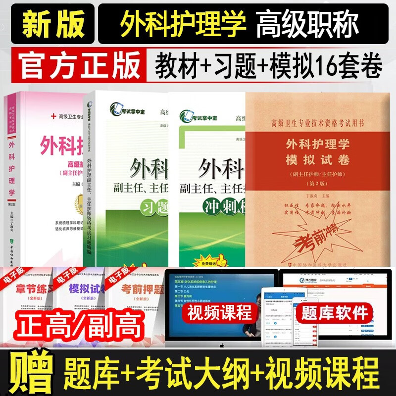 2024年外科护理学副主任护师主任护士职称考试教材+习题精编+模拟+冲刺模拟 外科护理全国卫生专业技术资格考试书高级职称题库章节题视频课程