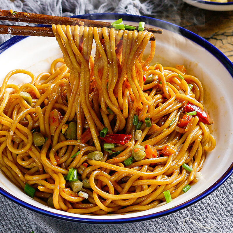 好临门 湖北特产武汉热干面碱水面条挂面经典原味鸭脖味卤牛肉味非