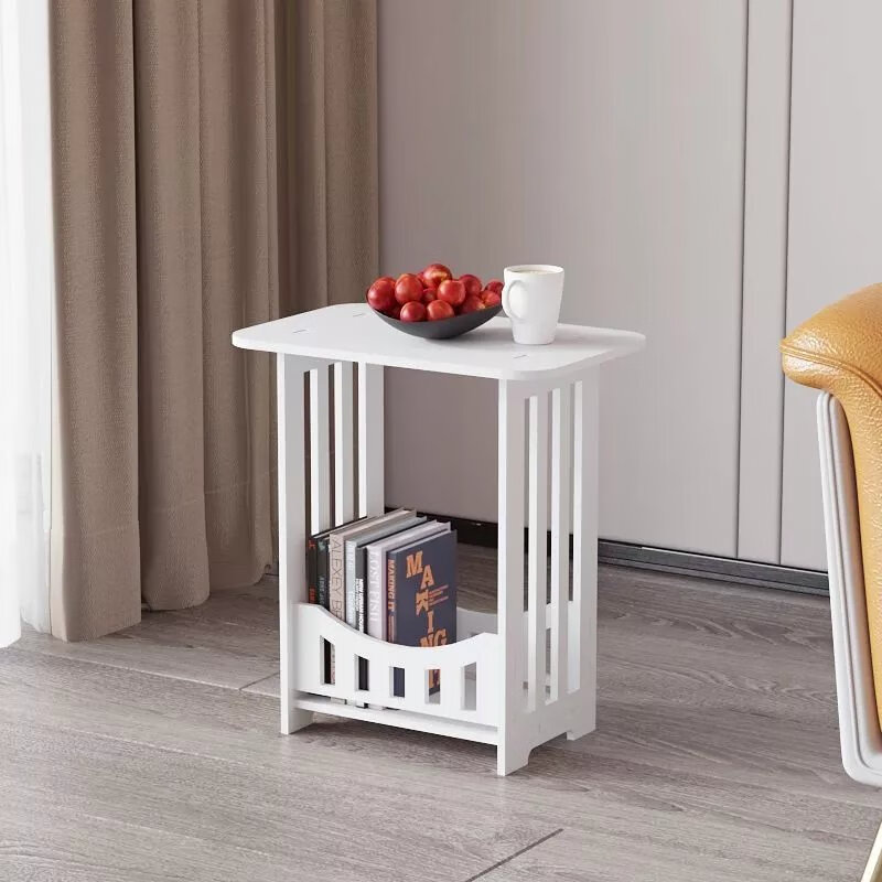 现代简约床头柜卧室储物柜客厅茶几小户型沙发边几简易迷你 双层
