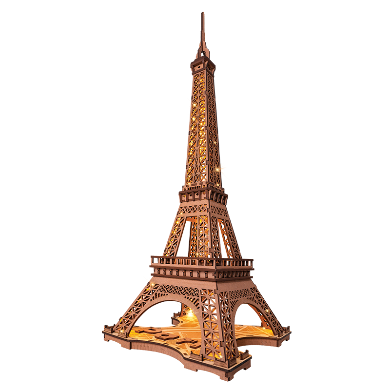 若来(Rolife)埃菲尔铁塔模型玩具积木摆件diy手工拼装拼图儿童礼物生日 埃菲尔铁塔之夜【夜灯款】