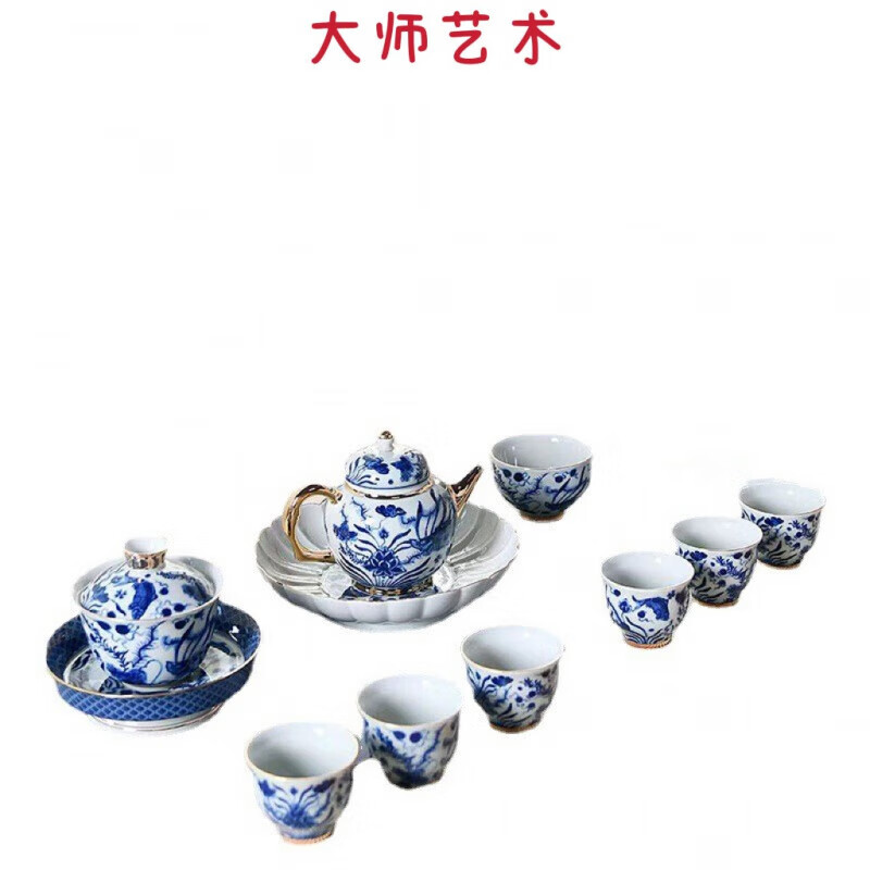 龙帝凤家居大器之才茶道大师艺术高端老泥料仿古陶瓷功夫茶具套装手工