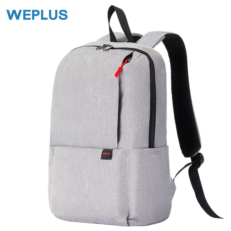 WEPLUS唯加 新款运动包旅行随身包学生书包电脑包休闲双肩包 中灰色