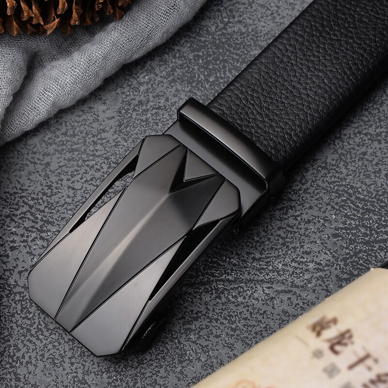 奥洛黛娅男士腰带品牌男士皮带加长220cm时尚男人青年中年黑色休闲商