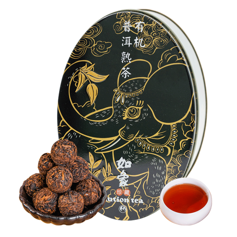 如象有机普洱熟茶紧压龙珠价格走势，口感细腻值得投资|查普洱京东历史价格