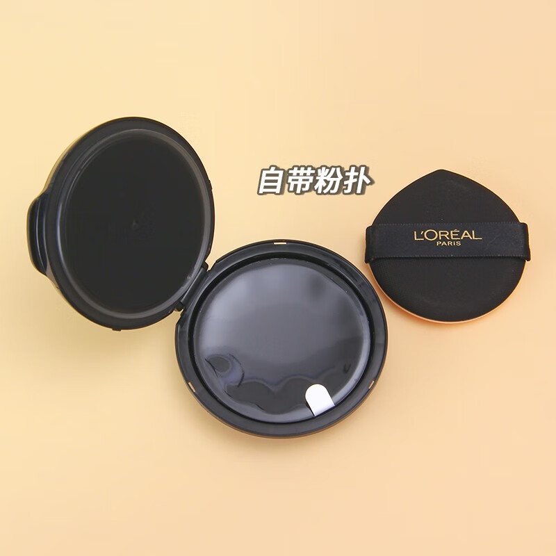 欧莱雅（LOREAL）黑金气垫替换芯替换装遮瑕防晒提亮持久黑胖子黑气垫bb不易脱妆 W10【适合自然偏白肤色】