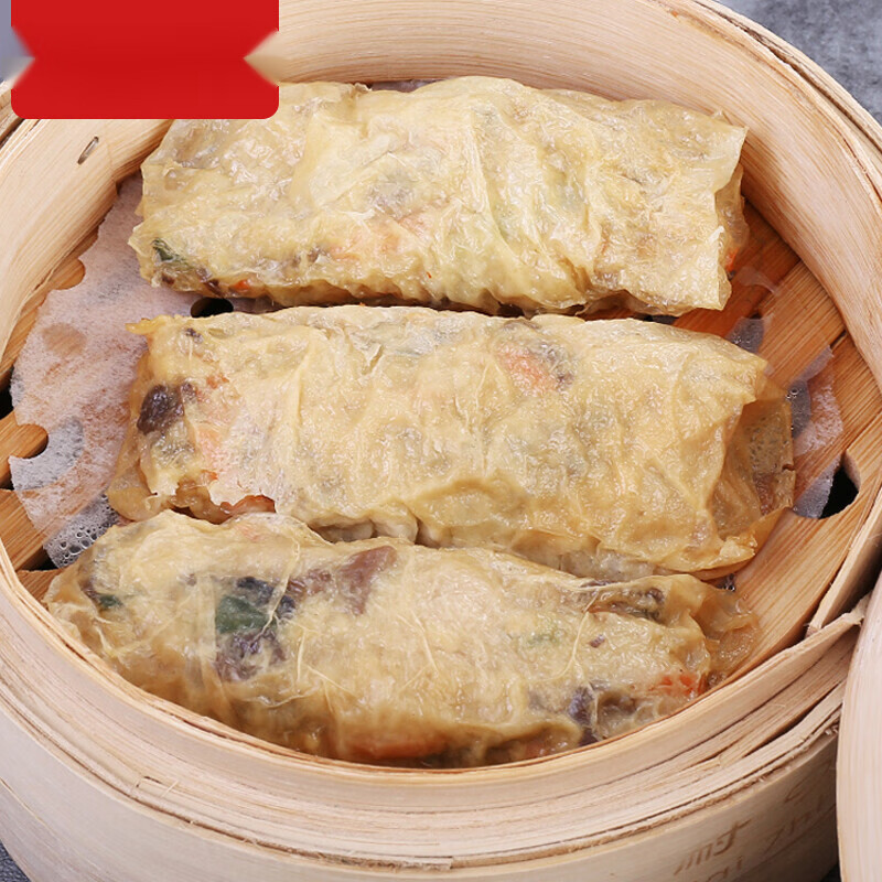 寒宁鸡丝腐皮卷半成品鲜腐卷广式港式早茶点心商用700g/20条