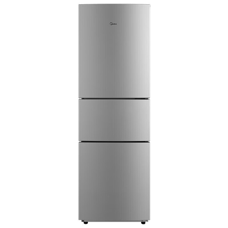美的Midea BCD-210TM(ZG) 冰箱 小型家用三门低音节能 冷藏冷冻电冰箱 210升办公室小冰箱 1台