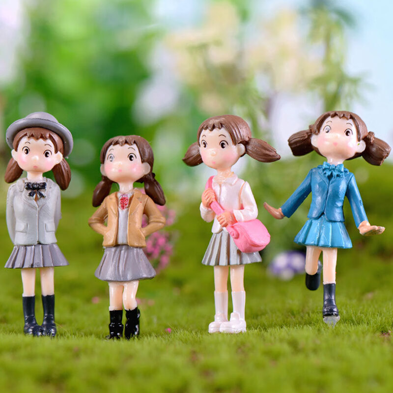 柏木格微景观花瓶装饰小摆件可爱校园小女孩创意手工蛋糕小饰品摄影