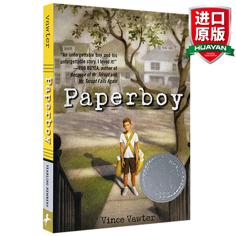 英文原版 送报男孩 Paper boy 送报生的夏天 纽伯瑞儿童文学银奖
