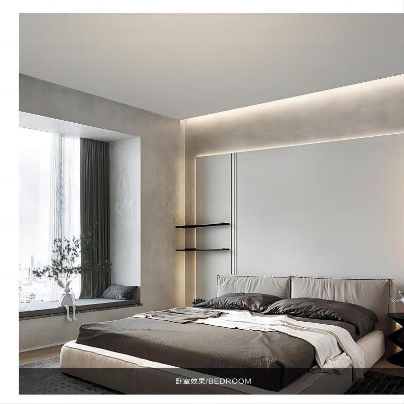 LED追光流水灯带家装线性灯回流跑马灯智能流水线形灯条嵌入式 24V流水灯带【蓝光】 19米灯带+电源+控制器