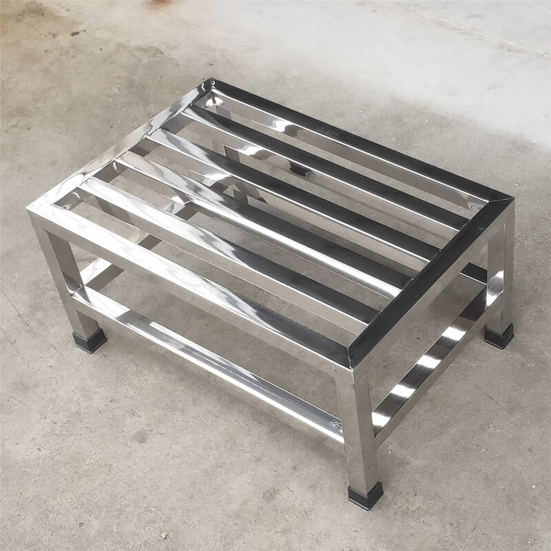 新品  承重强不锈钢防潮架1层酒店厨房米面架汤桶架落地架子一层蔬菜