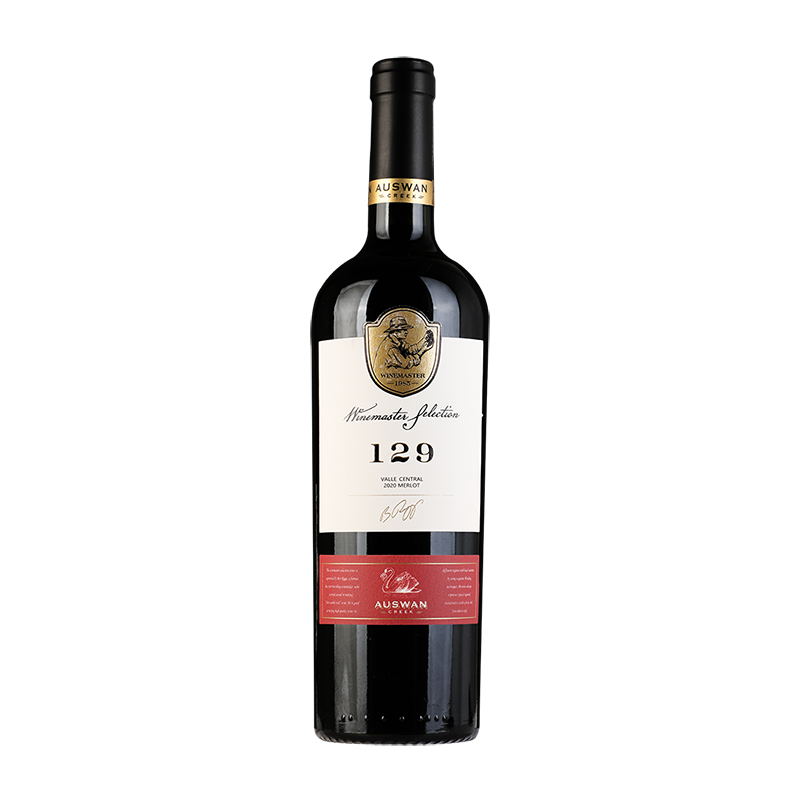 天鹅庄智利进口干红葡萄酒 750ml 大师精选129美乐干红 单支装