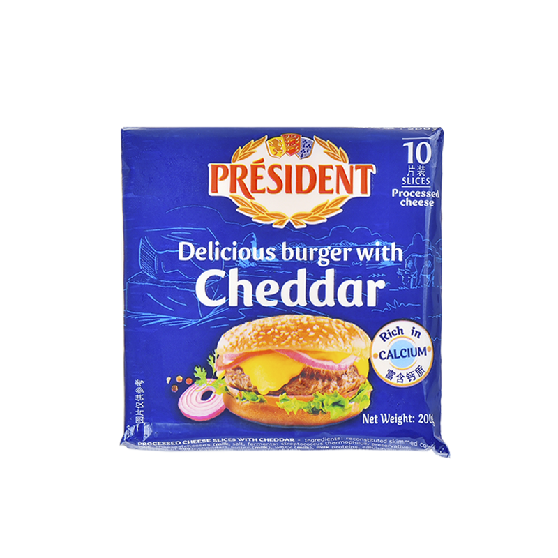 PRÉSIDENT 总统 汉堡专用奶酪片 200g