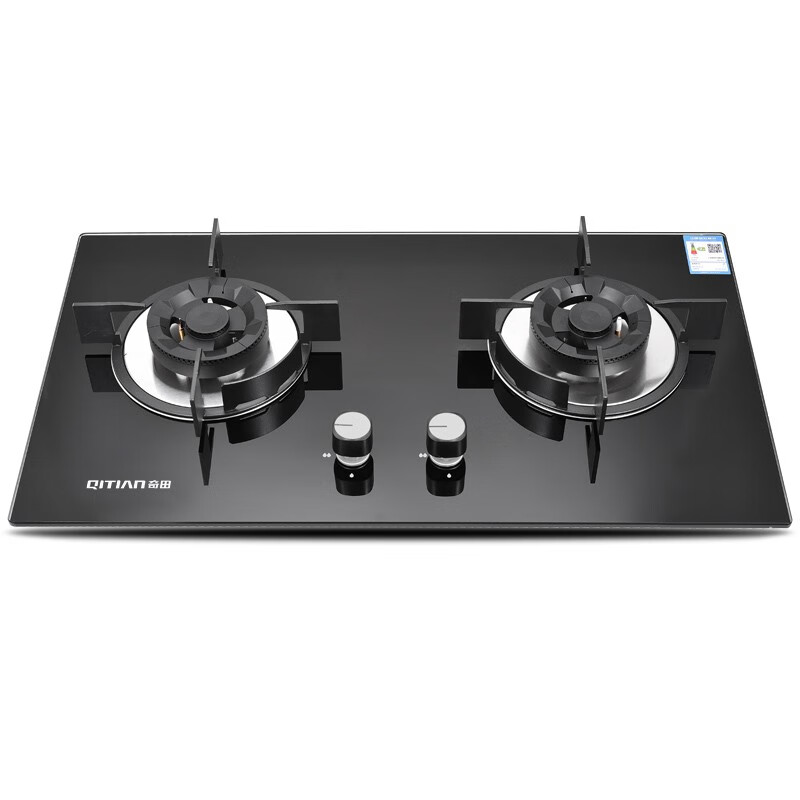 奇田(qitian)大火力 嵌入式燃气灶 双炉 燃气灶 台式灶具 煤气灶家用