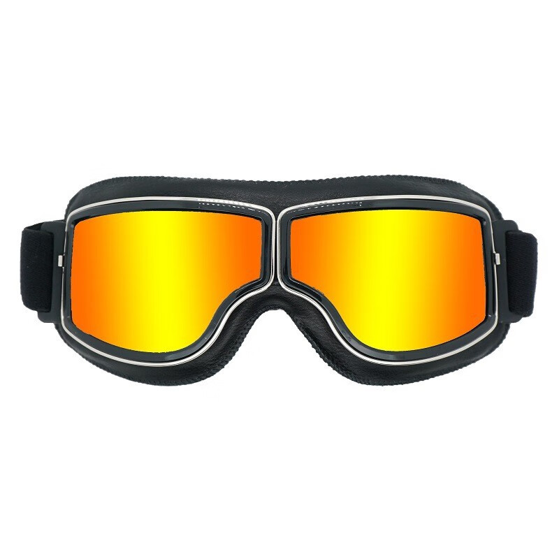 GXT摩托车复古越野拉力风镜户外运动骑行机车赛车护目防风面罩护目镜 黑框防红镜
