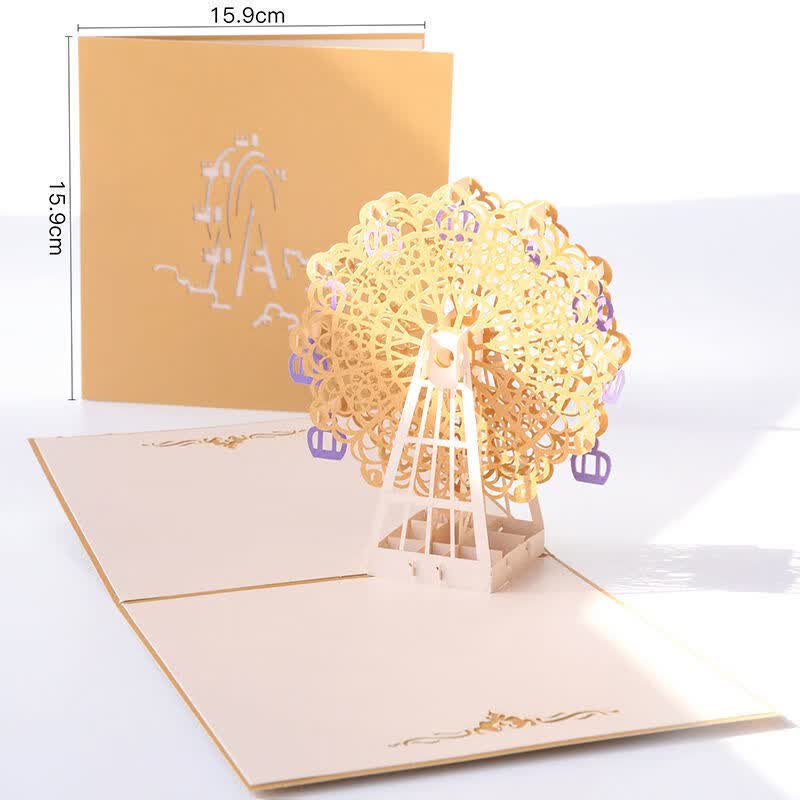 zepin贺卡立体3d生日节日创意礼物祝福小卡片ins带信封 摩天轮使用感如何?