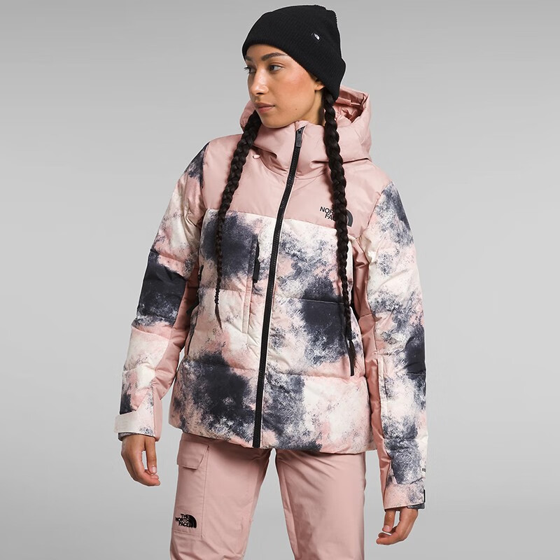 windstopper 防风耐磨 鹅绒保暖 女士羽绒服夹克 粉色迷彩 xs