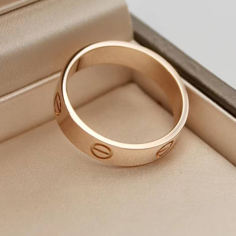 【二手99新】卡地亚戒指 男士宽版love系列 18k玫瑰金材质 经典款