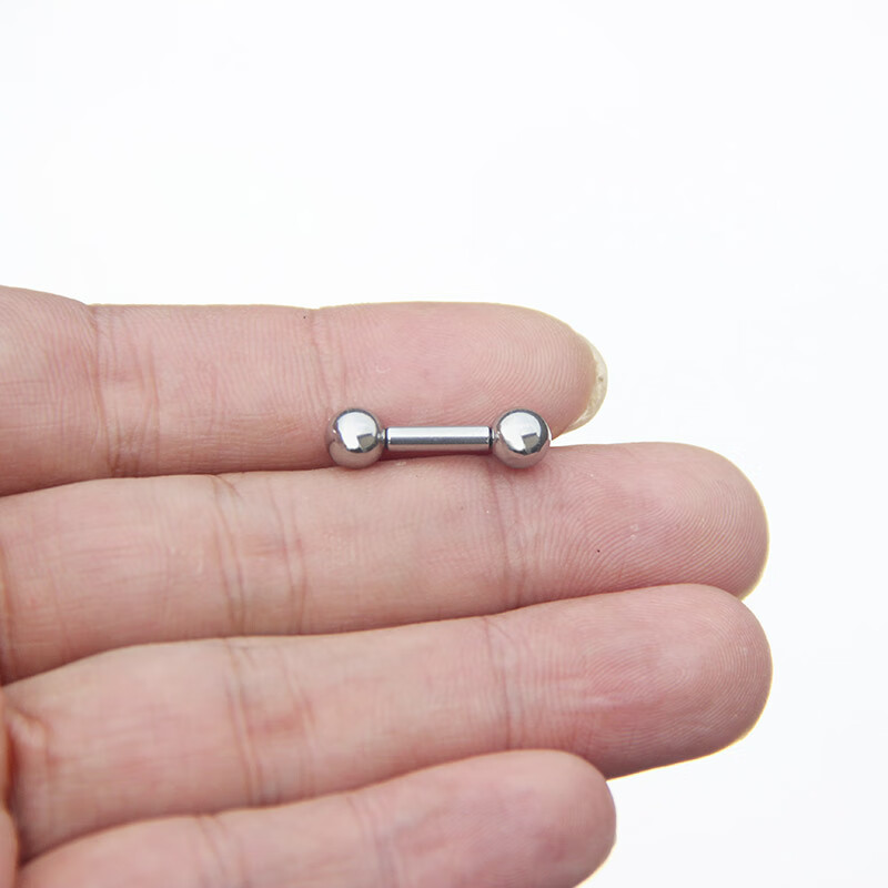 兴颖钛钢乳头环系带环杠铃乳钉乳环直钉男士女士阴环舌钉直的 2.
