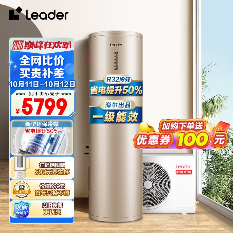 海尔（Haier）统帅出品 空气能热水器200升一级能效电辅升级R32冷媒WiFi多重安防LKF75/200-JAD7NU1（4-6人）属于什么档次？