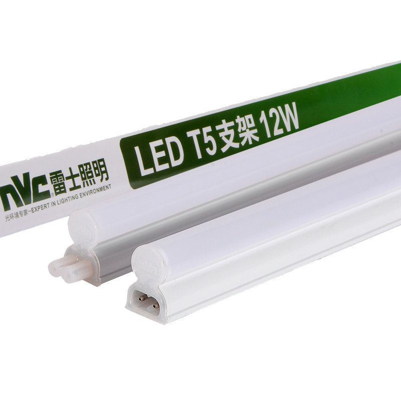雷士照明(NVC)led灯管T5一体化灯管便捷安装灯带 室内长条节能耐用灯 T5灯管 12W/1米 1只装(需自购链接头) 暖白光