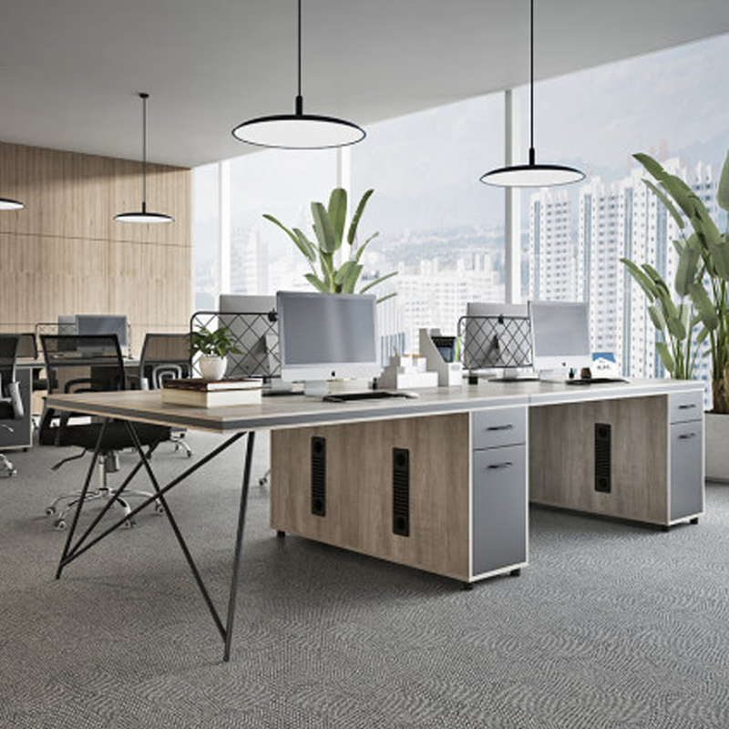 职员办公桌椅组合办公家具 简约现代工业风4人/6人位创意屏风工位