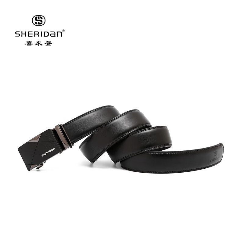 喜来登（SHERIDAN） 男士皮带 时尚牛皮腰带 商务休闲自动扣裤袋 礼盒装  NL190453S