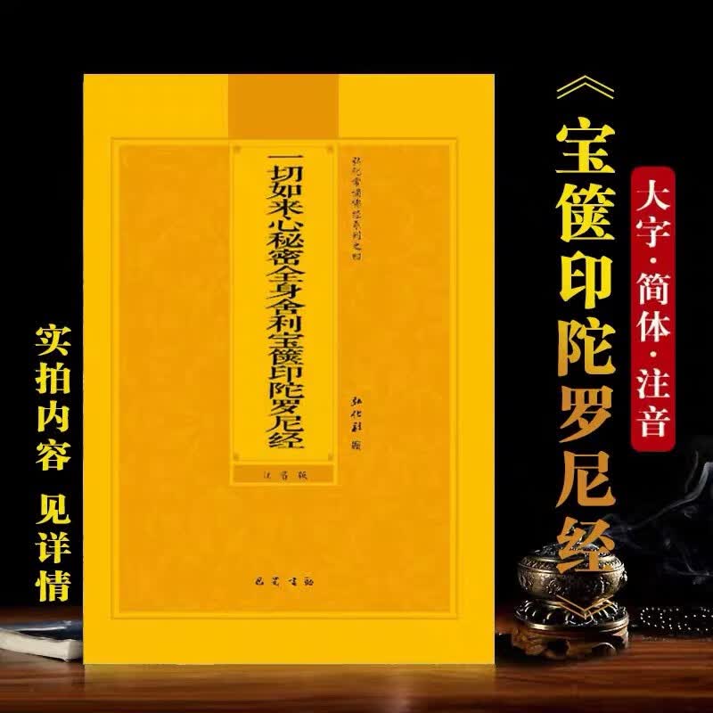 一切如来心秘密全身舍利宝箧印陀罗尼经拼音版简体弘化常诵佛经