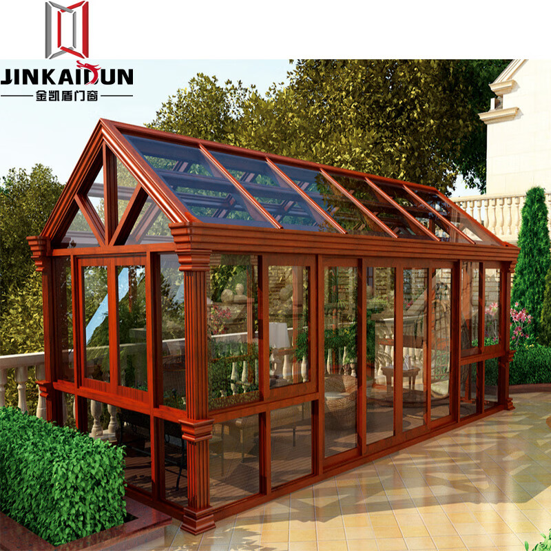 金凯威盾断桥铝人字顶阳光房美式专业定制露台别墅玻璃房定制可约测量