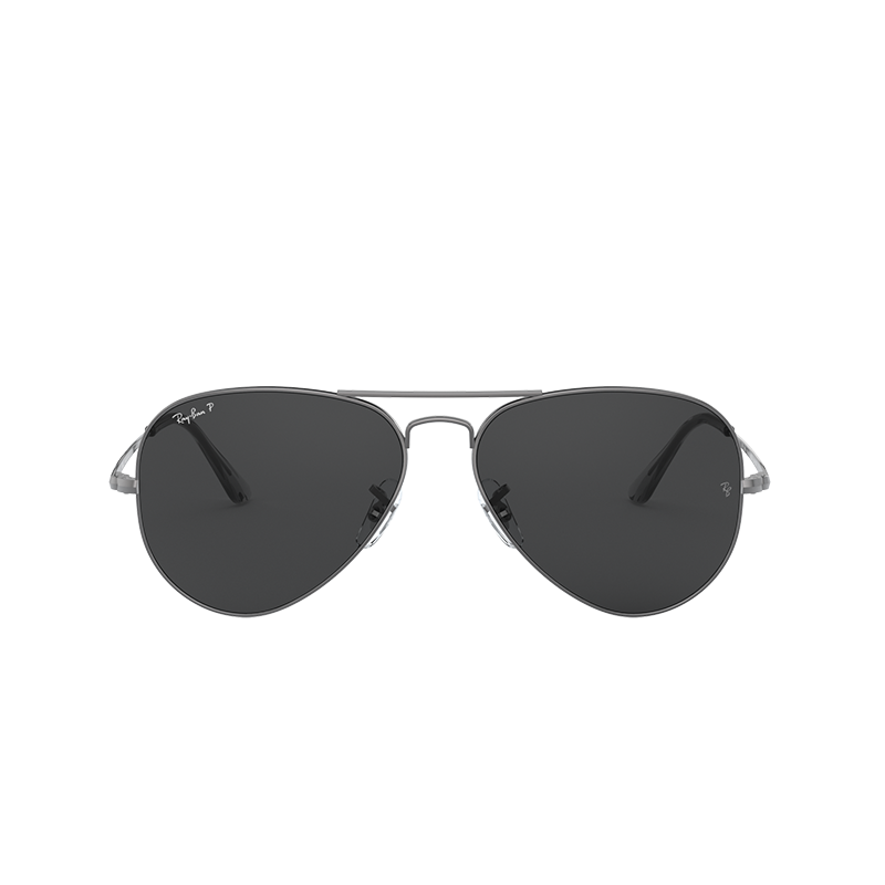 Ray-Ban 雷朋 Aviator飞行员系列 RB3689 004/48 中性偏光太阳镜 深黑色 62mm