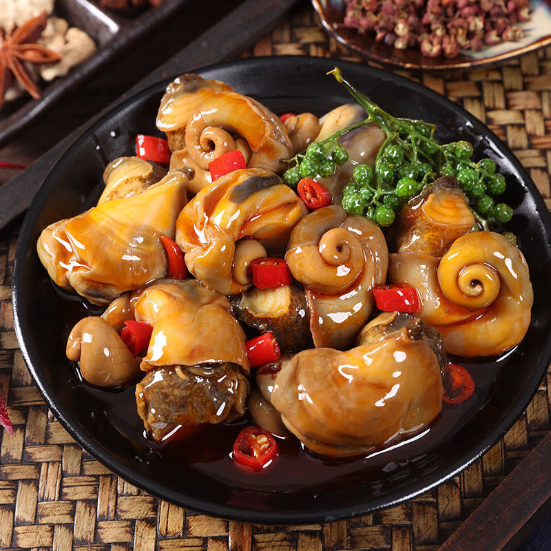 tlxt麻辣海鲜海螺肉下酒菜即食小海鲜罐头香螺肉田螺老婆脚螺丝小零食