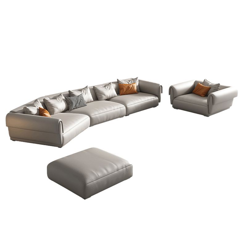 顾格 沙发北欧布艺现代简约客厅大小户型意式科技布沙发 GE826海绵款脚踏