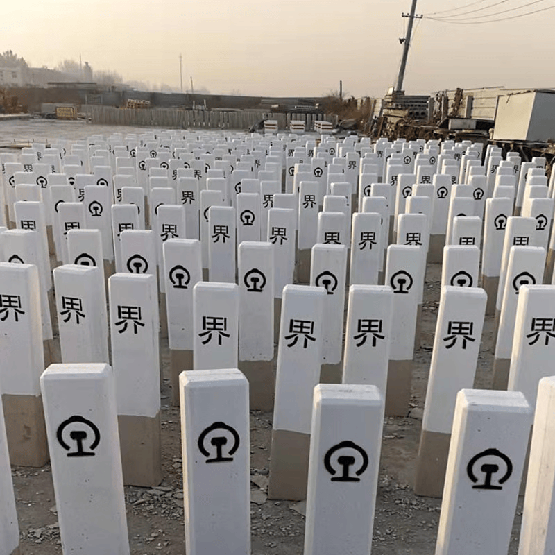 仁聚益厂家铁路水泥地雕界桩铁路地界桩用地界桩现货水泥柱子警示桩