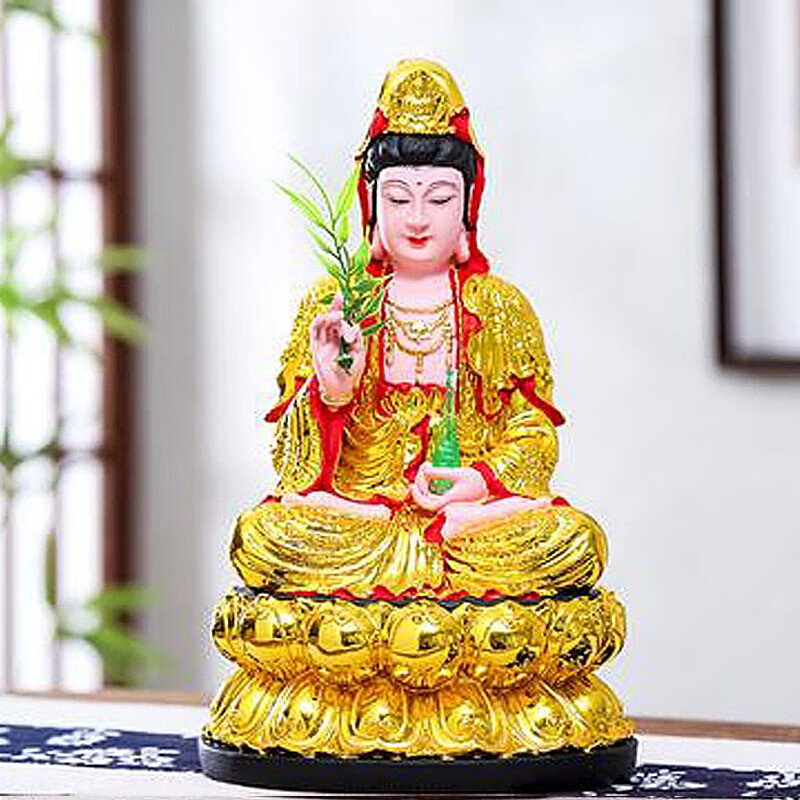 观世音平安佛像树脂玻璃钢佛像寸寸寸观音娘娘喜嘉华 30cm观音金身